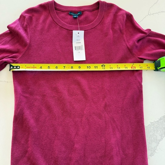 Tommy Hilfiger Long Sleeve 100% Cotton Soft Red/Plum Crewneck Womens Medium NWT - Picture 6 of 8